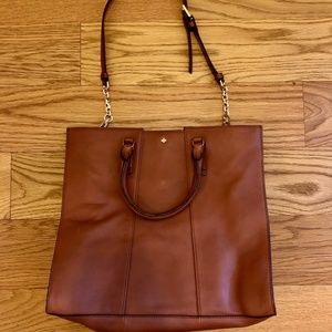 Tory Burch Brown Leather Tote Bag